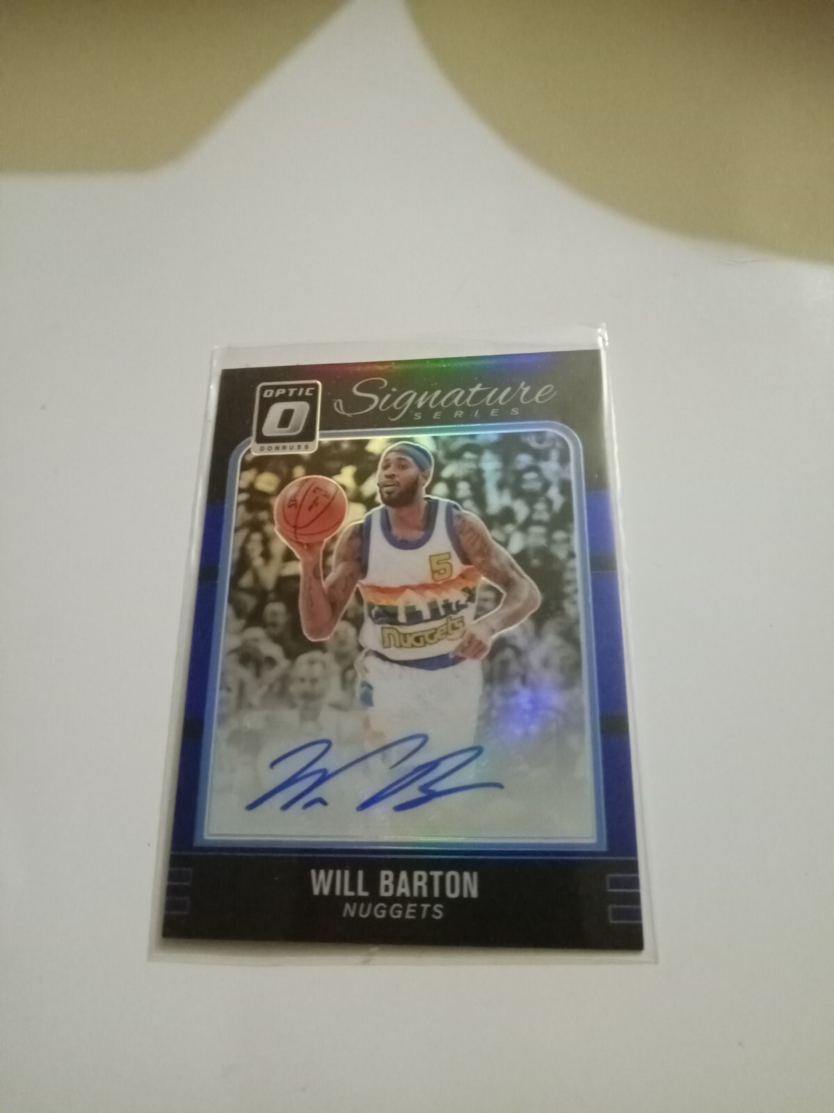 2016 Panini Donruss Optic Signature Series Blue Prizm /25 Will Barton #32 Auto
