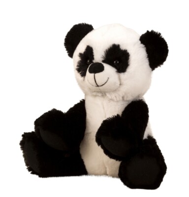 Pandabär sitzend schwarz-weiß Kuscheltier Plüsch 25 x 15 x 21 cm 