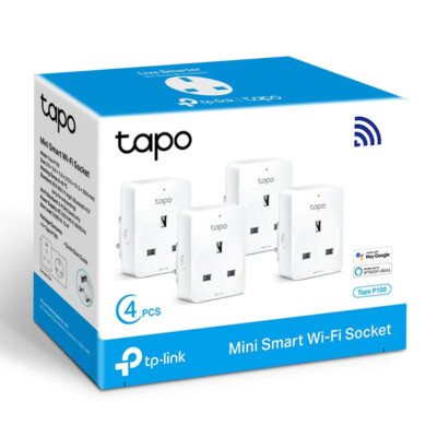 TP-Link Mini Smart WLAN Tapo P100 Steckdose Smart Plug WLAN Steckdose (4er Pack)