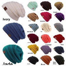 CC Authentic Women Teens Bubble Knit Beanie Cute Colors Winter Snow Ski Warm Hat