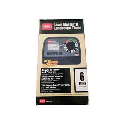 Toro 53806 Lawn Master II 6-Zone Landscape Sprinkler System Water Timer 