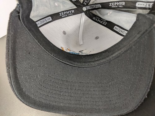 San Jose Sharks NHL Gray On Black Felt Brim Zephyr Snapback Hat - Picture 7 of 10
