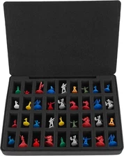 Hard EVA Minature Figure Box - 36 Slot Figurine Carrying Case,Pre-grooved foam l