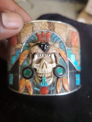 Brazalete De Plata 925 Hecho A Mano Por Artesanos Mexicanos Piedras Naturales