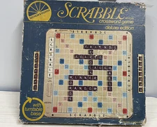 1982 Scrabble Deluxe Edition Turntable Board Game Selchow and Righter Complete