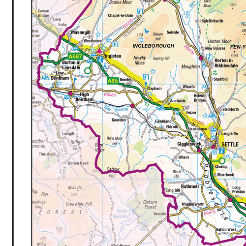 North Yorkshire Ceremonial County Map, County Map of North Yorkshire - Picture 2 of 5