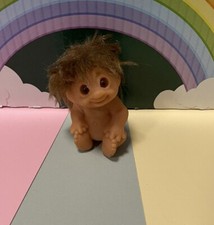 ✿● TROLL Gnom New Born Baby Brown 1985 Uroczy Norfin Kobold Vintage DAM 13
