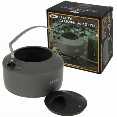 NGT 1.1 LITRE GUN METAL ALUMINIUM KETTLE BOLLITORE CARPFISHING - Foto 2