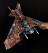 Word Bearers Imperial Navy Voss Pattern Lightning Strike Fighter painted