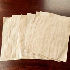 10 sheet bundles of tea stained paper, hand dyed, aged, junk journal, stationary