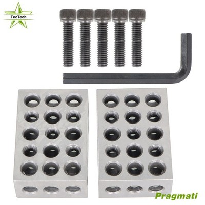 MATCHED PAIRS 1-2-3 123 BLOCK SET 23 HOLES .0001'' PRECISION With Screws HEX KEY