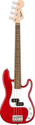 Squier by Fender Mini Precision Bass, Kompakter E Bass mit vollem Sound, geeigne