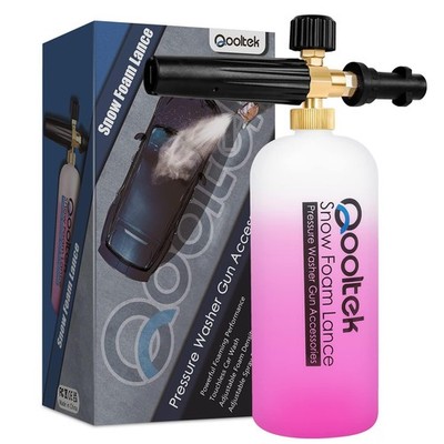 Qooltek Adjustable Foam Cannon 1 Liter Bottle Snow Foam Lance Soap Dispenser