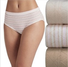 NEW Women's Jockey Size 6 Elance Breathe Comfort Pointelle Hipster Underwear 3pk