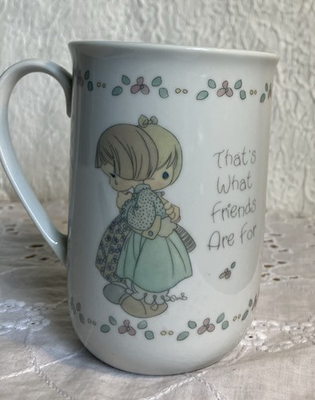 #ad Enesco Precious Moments quot;That#x27;s What Friends Are Forquot; Ceramic Mug 1989 Korea Vin $17.48