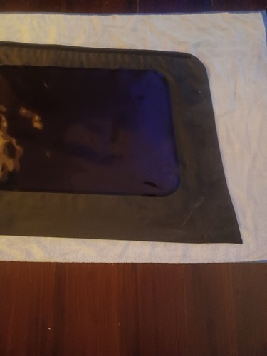 Jeep Wrangler JKU Soft Top Window 2007-2018 4Dr Rear Black Oem Drivers Side Left - Picture 3 of 11