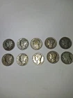 silver mercury dimes lot of 10