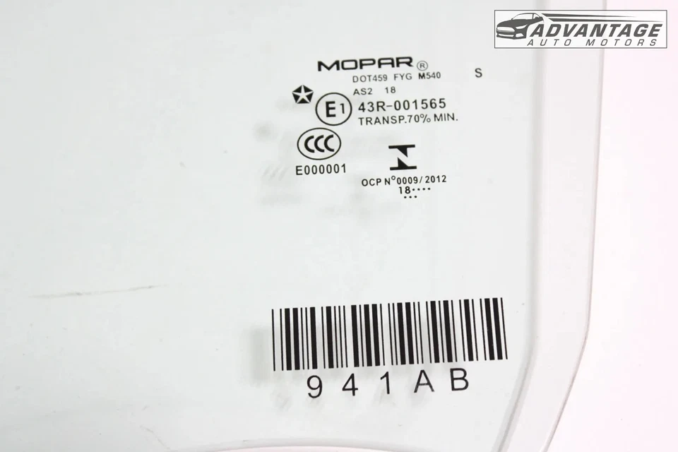 2017-2025 克莱斯勒太平洋前左驱动侧门窗玻璃原始设备制造商 — 第 3/4 张图片