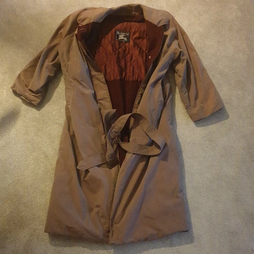 Trench coat Burberry vintage 23" pit to pit cintura fodera rimovibile 2 toni