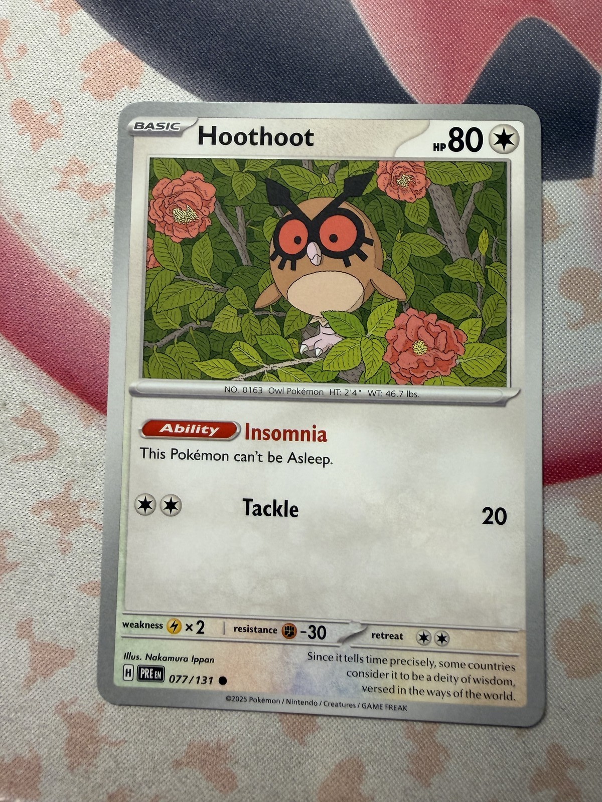 Hoothoot Common SV: Prismatic Evolutions 077/131 NM English Pokemon Card