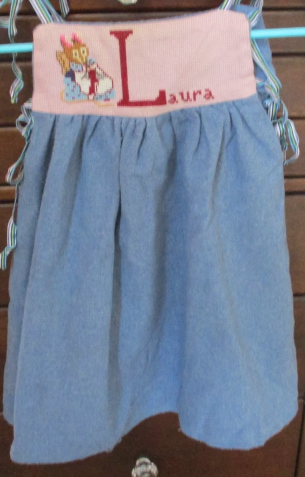 Jersey bordado vintage hecho a mano para niña "Laura" Foto 2 de 4