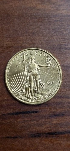 2016 1/10 Oz Gold Brilliant Uncirculated US Mint $5 American Eagle Gold Coin