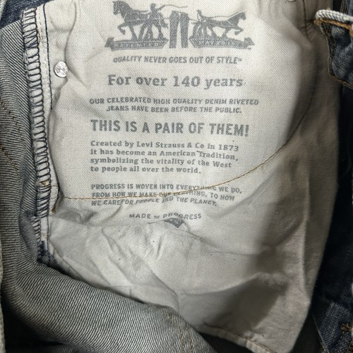 Levis 559 Jeans Mens 40x30 (40x29) Blue Denim Relaxed Straight Mid Rise 5 Pocket - Picture 9 of 13