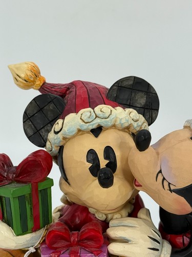 Jim Shore Disney Traditions Collection A Christmas Kiss Mickey Minnie ~ READ - Picture 10 of 14