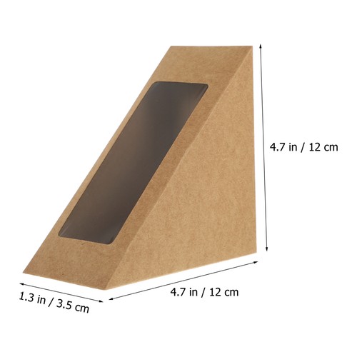 50 Stück Sandwiches Aufbewahrungsbox Kuchen Geschenkbox Papier Lebensmittel Aufbewahrungsbox - Bild 6 von 12