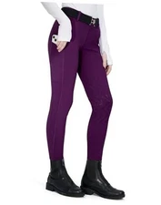  Girls Winter Riding Breeches Kids Fleece Horse Riding Pants Knee Large Purple