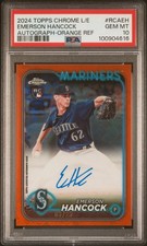 2024 ORANGE REFRACTOR #RCAEH EMERSON HANCOCK 6/25 PSA 10