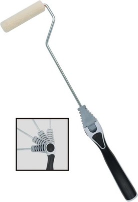 Mini Roller - 4Inch Extender Multi Angle Long Handle with Velour Paint Cover 