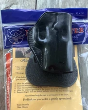 Fits Glock 43 Subcompact .9mm 3.41”BBL Leather Paddle Holster W/ Open Top #1107#