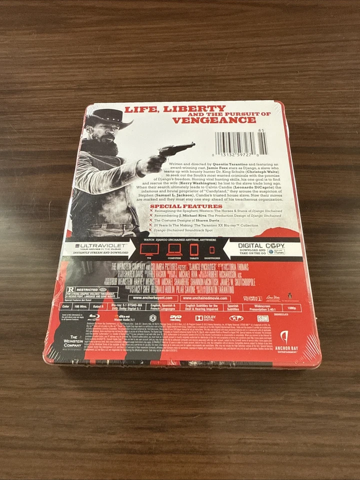 Django Unchained [Target Exclusive SteelBook] (Blu-ray/DVD Combo) New Sealed - Image 2 of 3