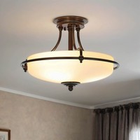 Deckenleuchte Aspero Bronze Creme Jugendstil Ø43Cm 3-Flmg Wohnzimmer Flur Lampe