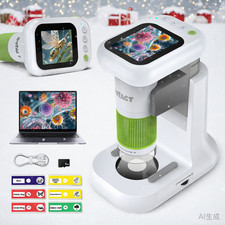 Children's 1000X Digital Microscope Kit with HD Screen - Portable Science Toys