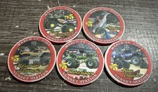 Complete Set of (5) $5 MONSTER JAM 2003 SUNSET STATION CASINO CHIPS   /750 each