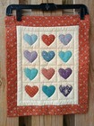 Heart Quilt Vintage Handmade Wall Decor Table Cover Embroidery — photo 1