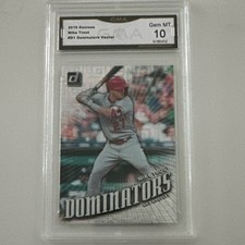Panini Donruss 2019 Mike Trout #D1 Dominators Vector GMA Los Angeles Angels