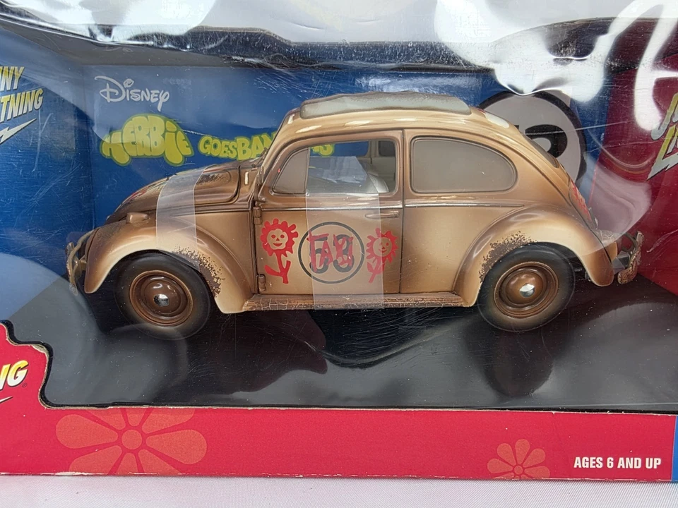 Johnny Lightning Disney Herbie Goes Bananas 1 18 Volkswagen Beetle Love Bug-900 - Image 2 of 4