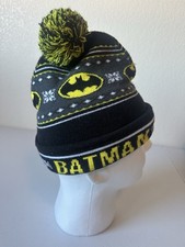 Batman Beanie DC Comics Black Knit Winter Cap One Size Fits Most