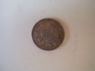 Münze Deutsches Reich 1 mark silber von1912 900 Feingehalt Prägestätte E Zusta