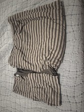 Muji King Duvet Cover Heather Brown Strips And 2 Pillowcases