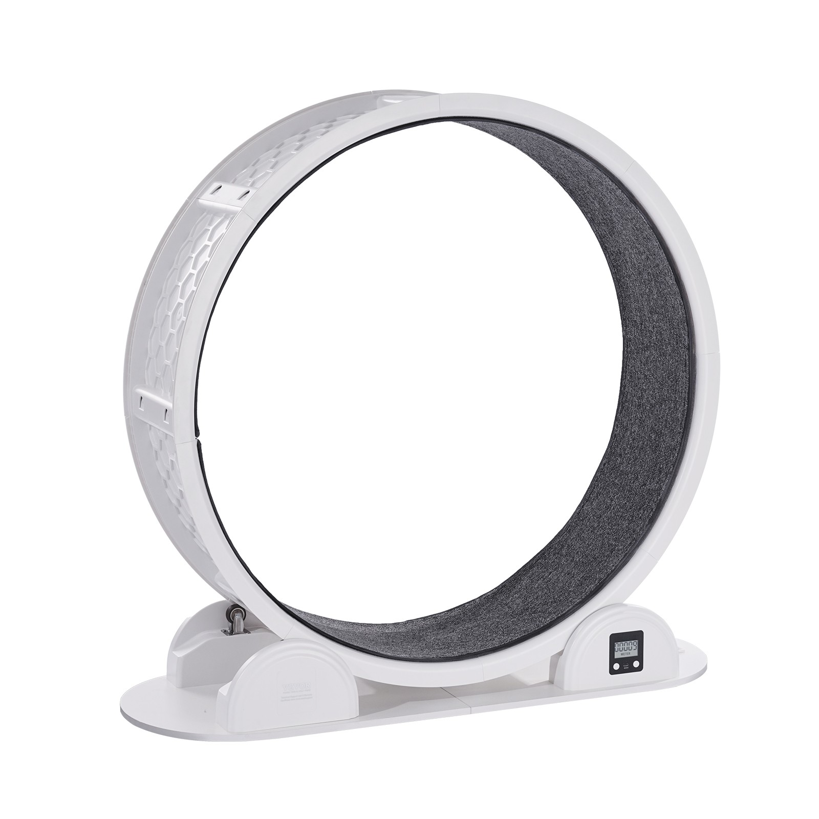 VEVOR Cat Exercise Wheel with Pedometer 40.8" Cat Treadmill for Pet Health White