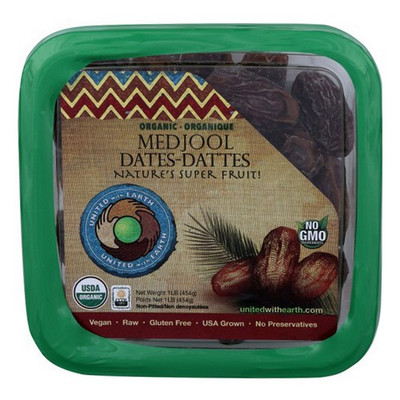 Organic Medjool Dates 1 Lb(Case Of 24) By United with Earth