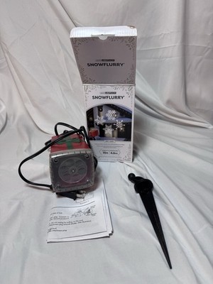 Gemmy Projection White Snowflakes Snowflurry LED Lightshow 2021 Winter Christmas