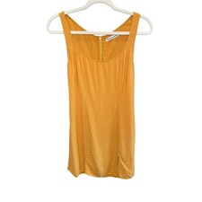 Reformation Women 8 Noha Tiegan Dress Mustard Yellow Mini Dress Side Slit