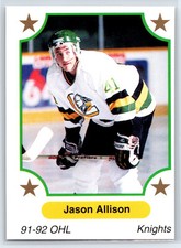 1991-92 7th Inning Sketch OHL Jason Allison Rookie London Knights RC #381
