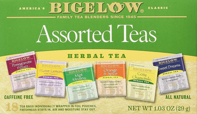 Assorted Herb Tea 6 Varieties 18 Bags (Pack of 2)