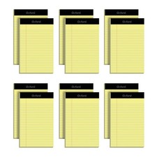 5 X 8 Legal Pads, 12 Pack, Narrow Ruled, Yellow Paper, 50 Sheets per Writing Pad